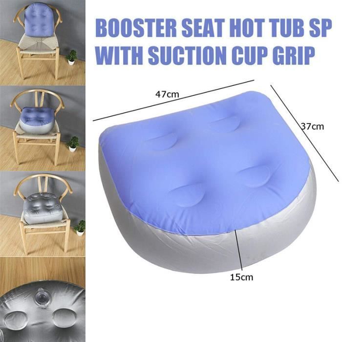 Marqueune-Coussin de spa gonflable pour baignoire - Accessoires de spa - Doux - Tapis de massage - Pour adultes et enfants - Bleu