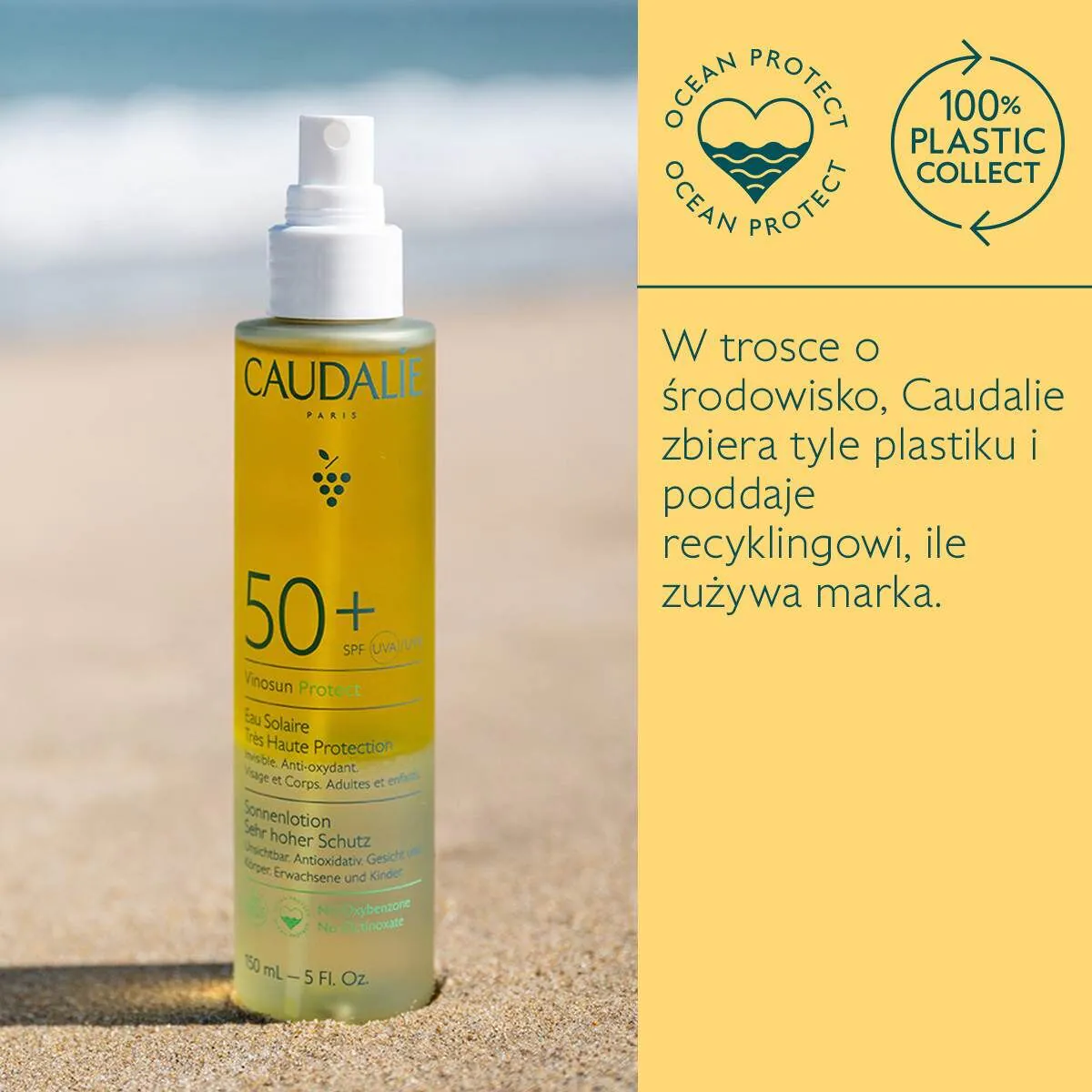 Caudalie Vinosun Protect Woda słoneczna o bardzo wysokiej ochronie SPF50+