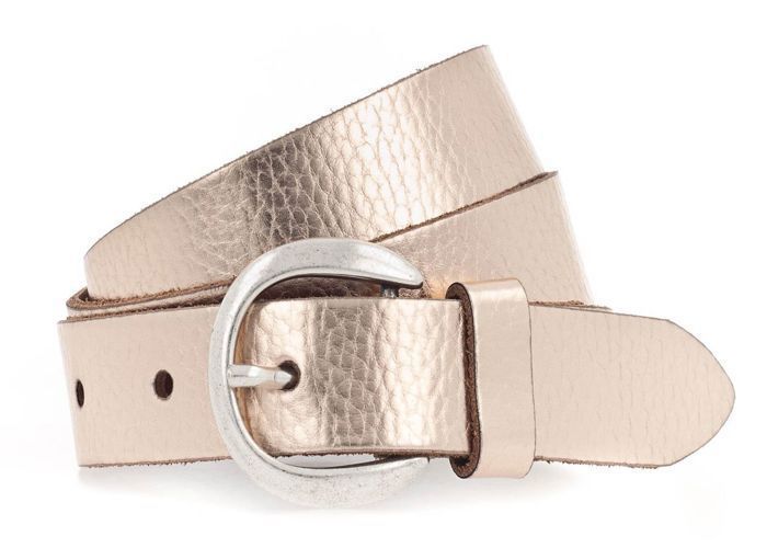 Vanzetti Ceinture or rose en cuir pour fille - 25mm Belt Light Copper Metallic 116064