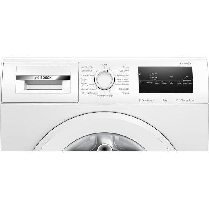 Lavatrice a carica frontale BOSCH WAN2827UFR SER4 - 8 kg - Induzione - Larghezza 60 cm - 1400 giri/min - Classe energetica A - Vapore - Bianca