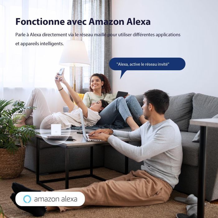 Sistema Mesh TENDA AC1200, copertura di 300 m², sostituisce ripetitori/router/adattatori Powerline, facile installazione Wi-Fi Mesh, cubi Nova MW3-3