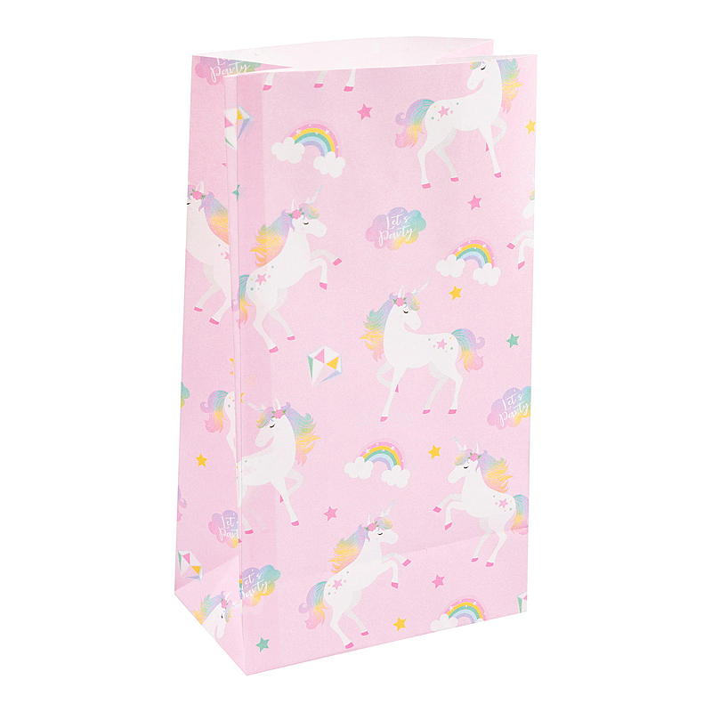 Giform papieren tasjes 6 stuks Eenhoorn