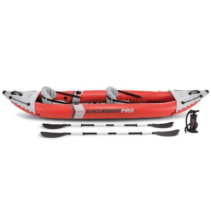 Kayak hinchable INTEX Excursion Pro para 2 personas - Rojo - Incluye remos y bomba