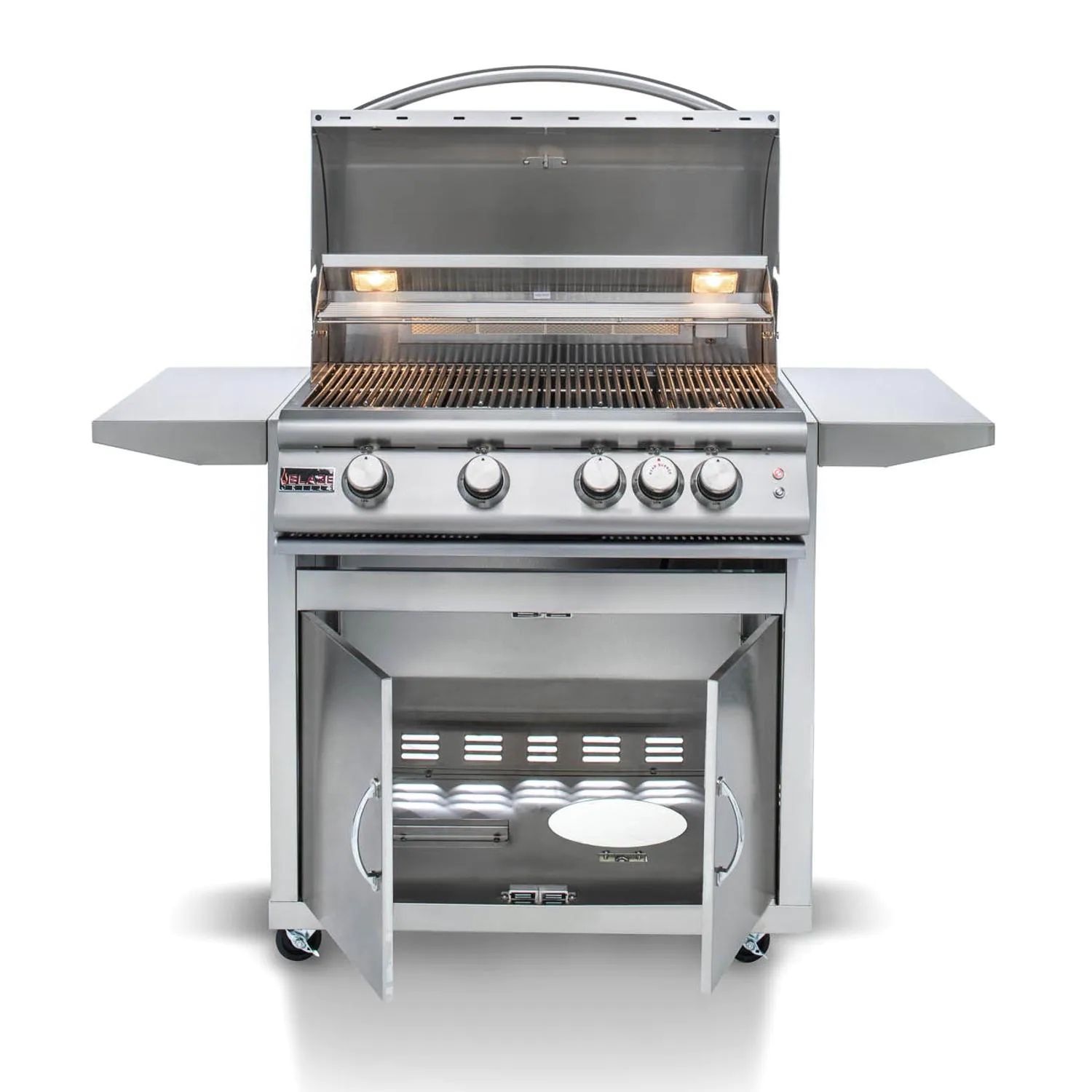 Blaze Premium LTE Marine Grade 32-tums fristående propangasgrill med 4 brännare, bakre infraröd brännare och grillbelysning - BLZ-4LTE2MG-LP