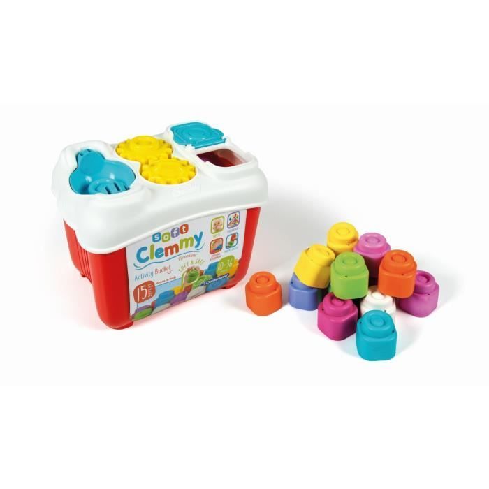 Clemmy Activity Toy - Clementoni - Basket with 15 cubes and mechanical activities