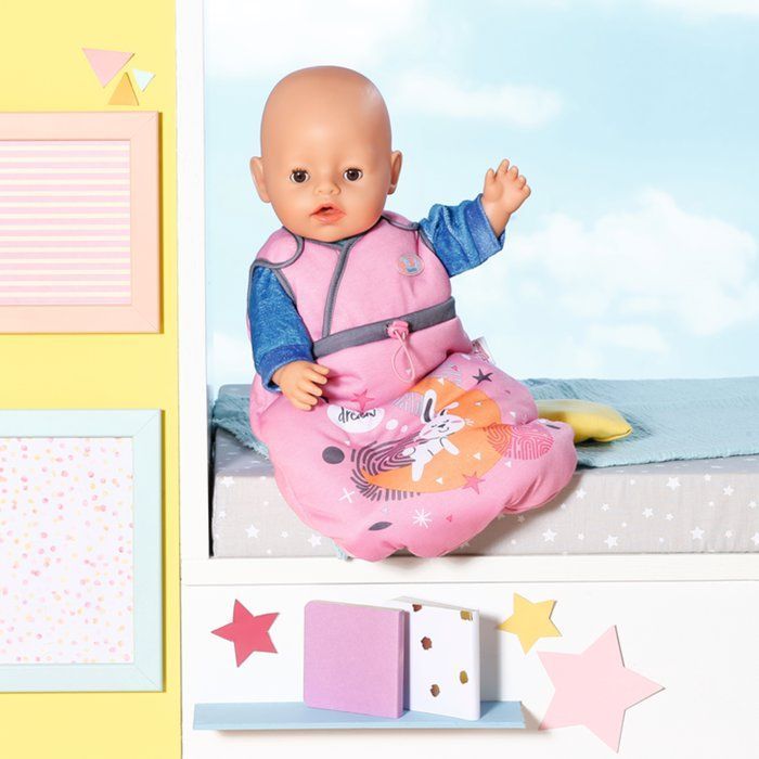 Gigoteuse pour poupon - BABY BORN - Accessoire pour dormir - Pliable - Rose - 38 cm - Dès 3 ans