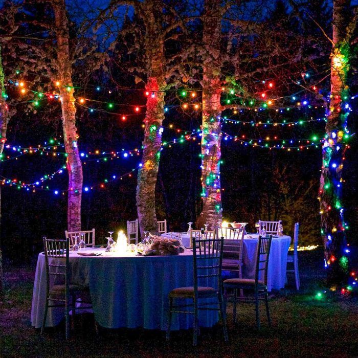 Guirnalda de luces LED navideñas de 30 m, resistente al agua, 8 modos - Decoración interior/exterior para árboles, patios y bodas - SANYU