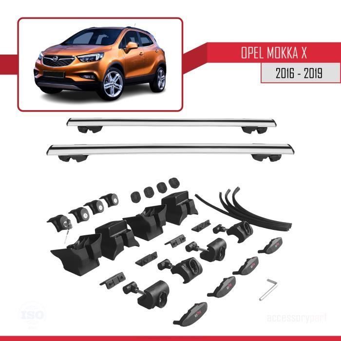 Baca de techo - Opel - Mokka X 2016-2019 - Aluminio - Con cerradura - Gris