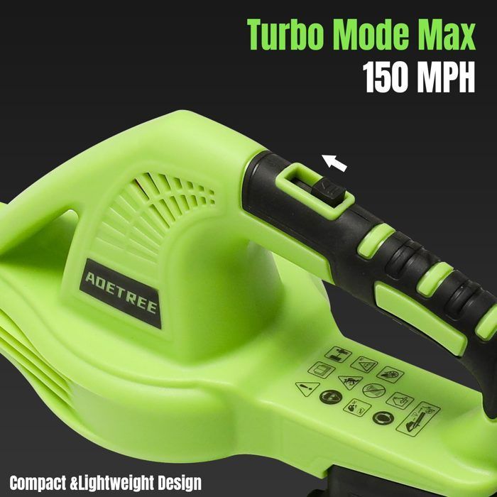 3000W 21V Cordless Leaf Blower - Turbo 240 km/h, 2 Speeds, 2 x 1.5Ah Batteries