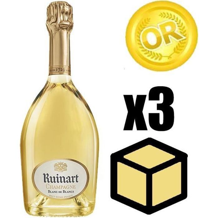 X3 Ruinart Blanc de Blancs 75 cl Champán