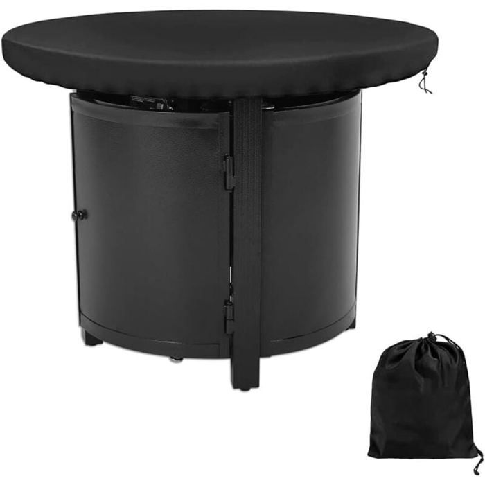 Protective Cover - YYV - Round - 420D - UV Resistant - Waterproof - For Fire Pit/Barbecue