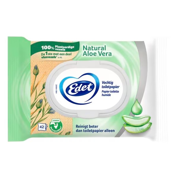 Edet Natural Aloe Vera vlažni toaletni papir<br>42 komada