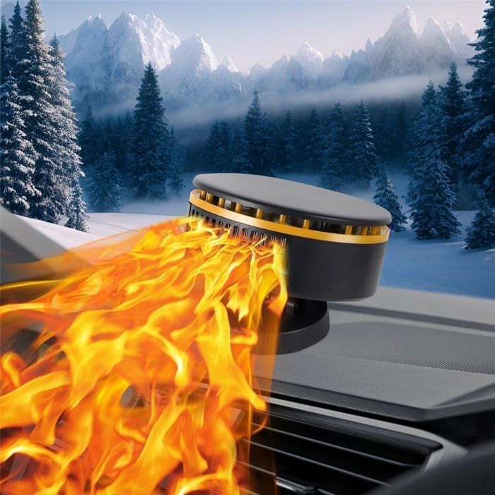 Chauffe Voiture Portable 12V 150W, Désembuage de la Voiture, Chauffage et Refroidissement Rapide 2 en 1, avec Prise Allume-Cigare