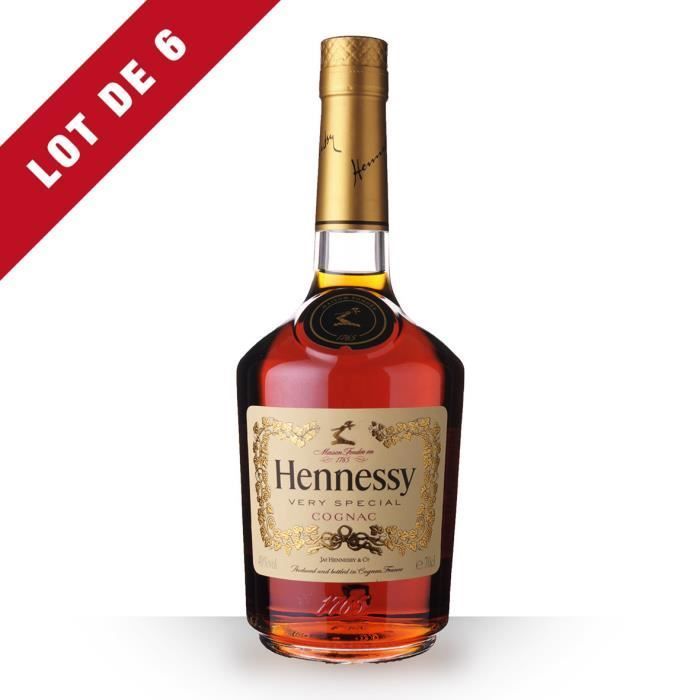 Set of 6 - Cognac Hennessy VS 70cl