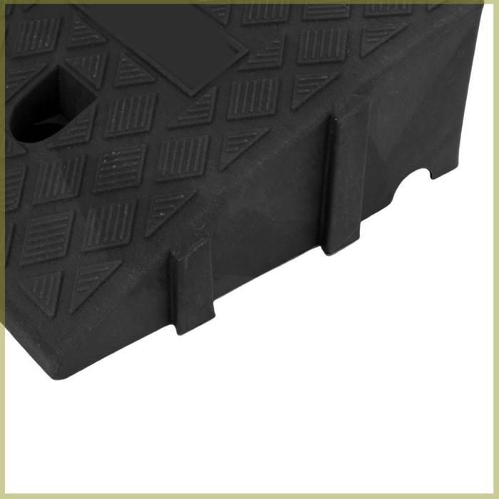 Rampa para bordillo Cocosity, rampa para entrada de vehículos, 13 cm de altura, diseño con hebilla, antideslizante, texturizada, para carga de motocicletas, color negro.