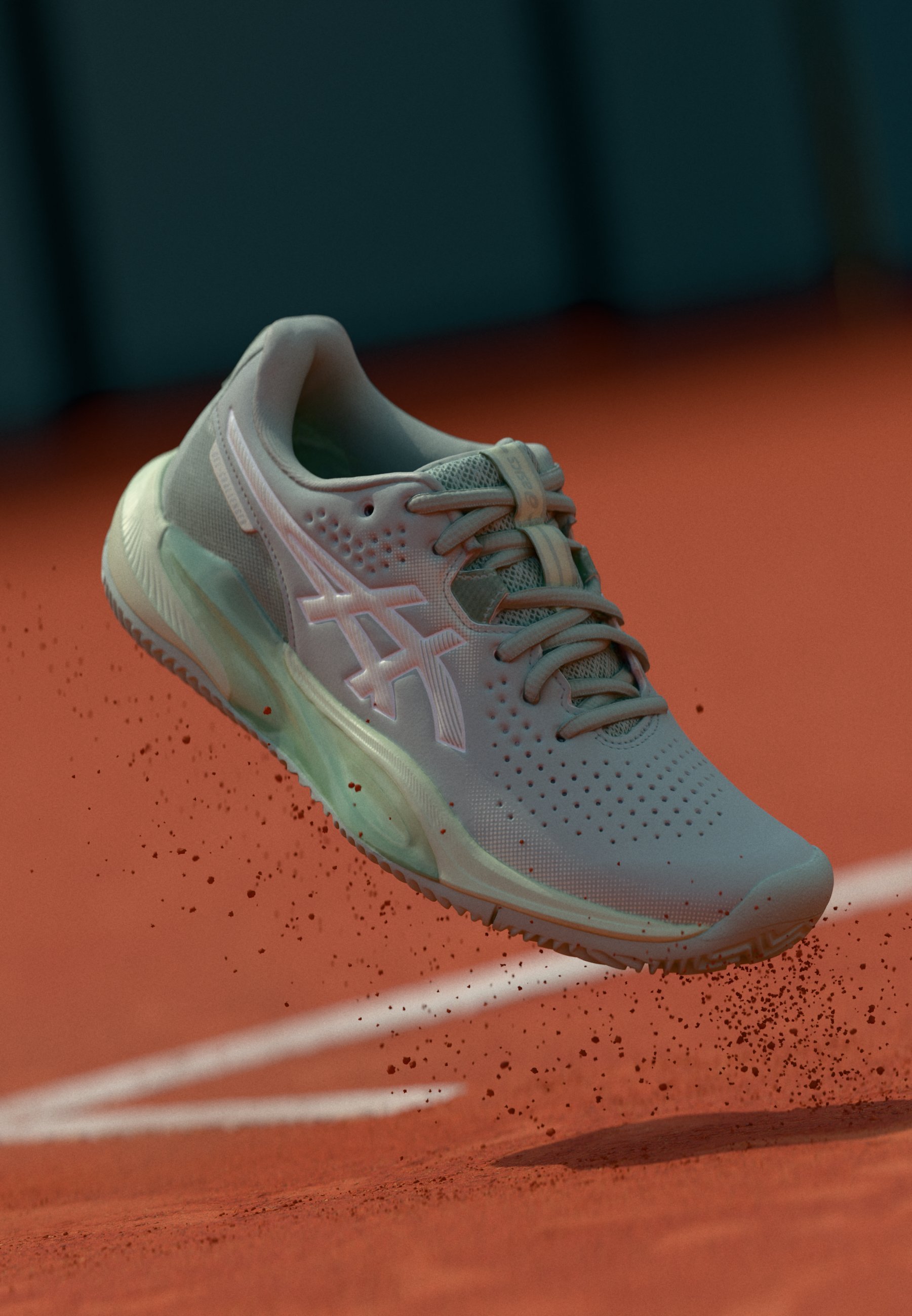 ASICS GEL CHALLENGER 15 CLAY - Scarpe da tennis per campi in terra battuta - lichene roccia/verde sussurro