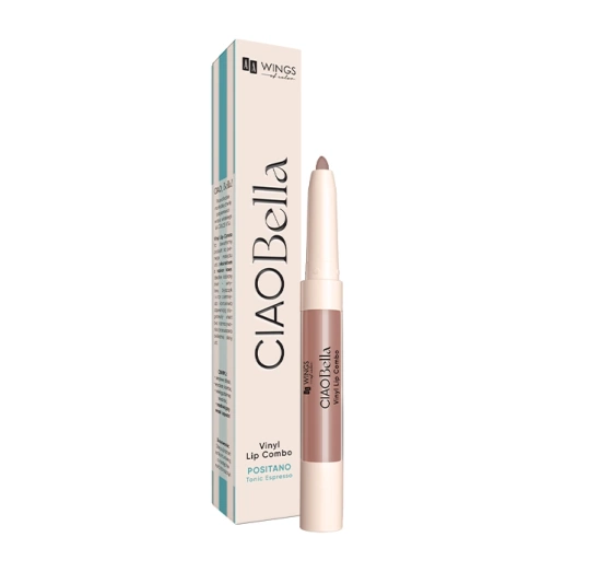 AA Wings of Color CIAO Bella Vinyl Lip Combo konturówka i błyszczyk do ust 2w1 02 Mokka Obsession Mix 0,85 g   4 g