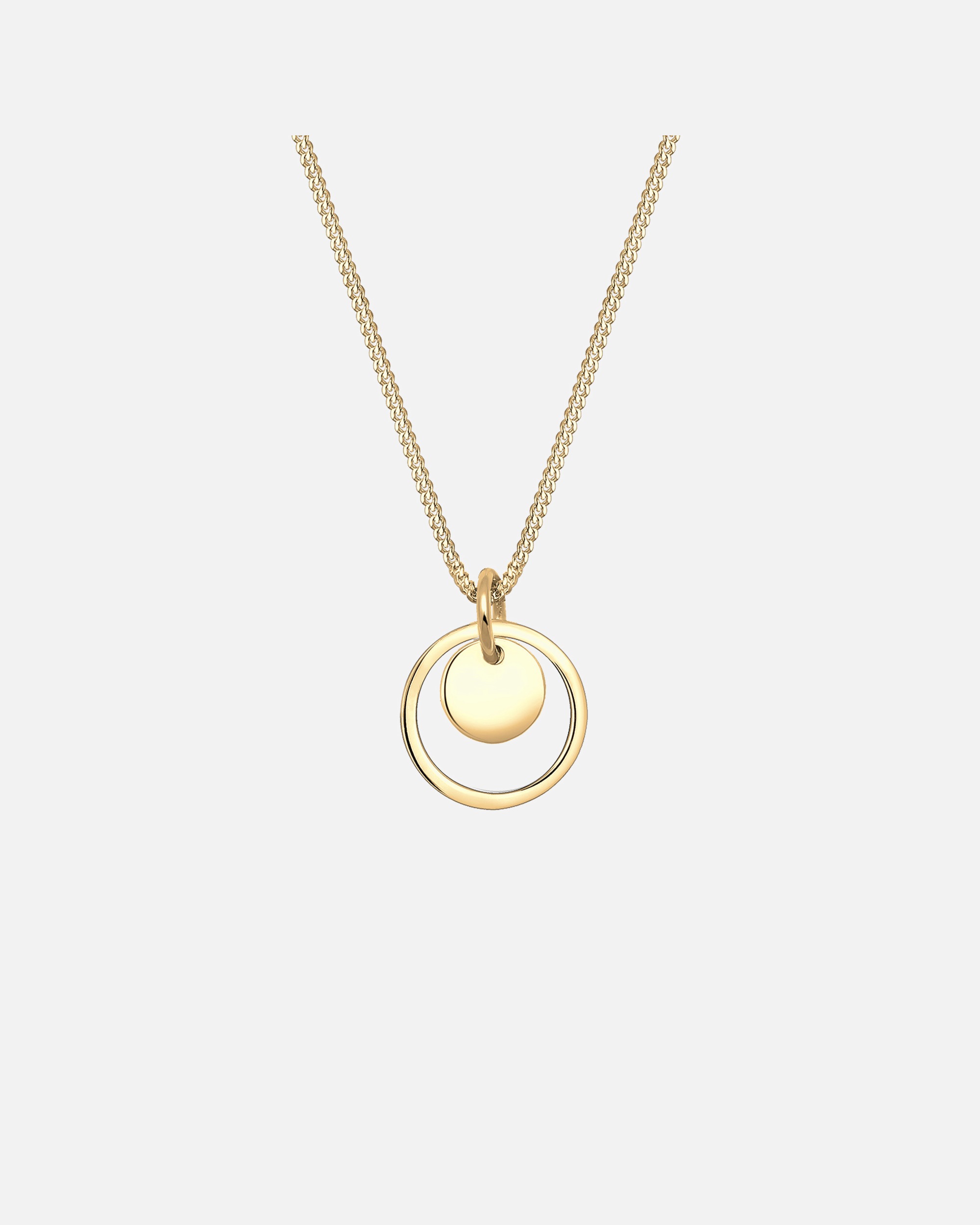 Elli Femmes Pendentif Cercle Plaquette Geo Look en Argent Sterling 925