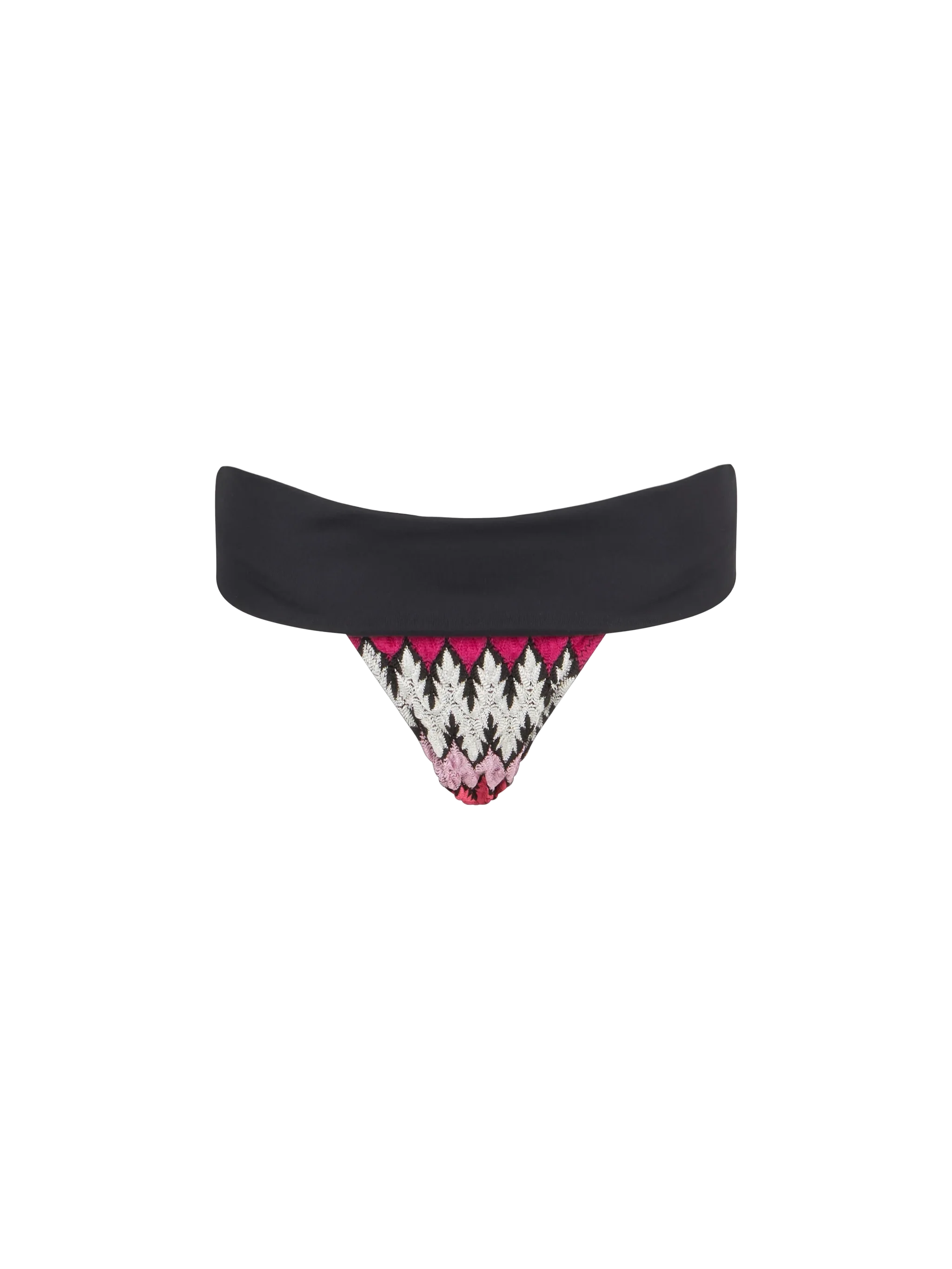 Slip da bagno da donna chevron con elastico in vita