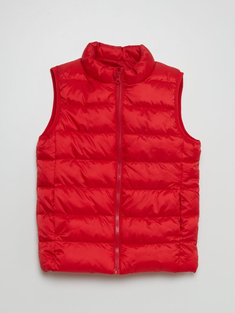 Mouwloos donsjack - ROOD