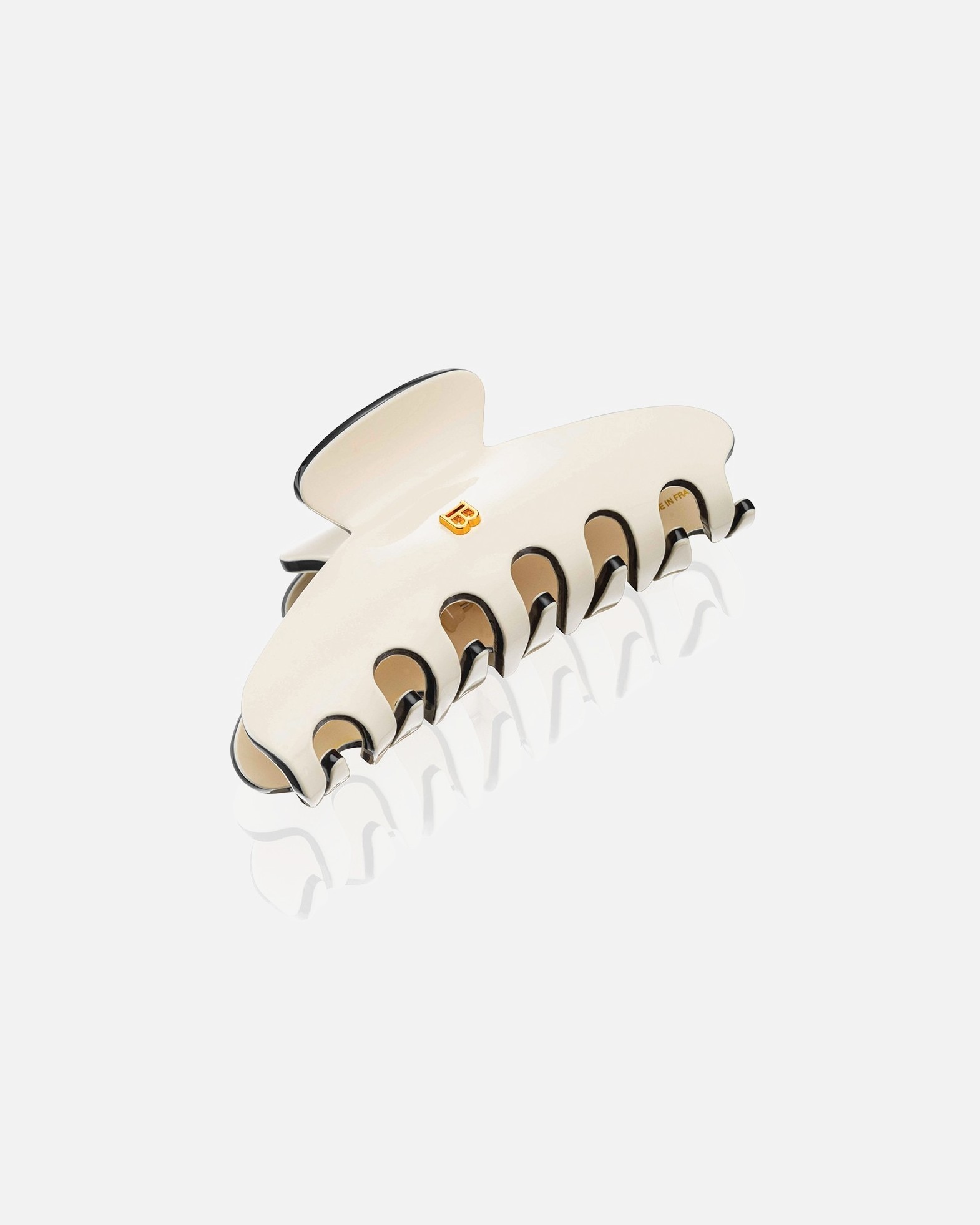 Sponka do vlasov Balmain Hair Couture veľká biela/čierna – 1 kus