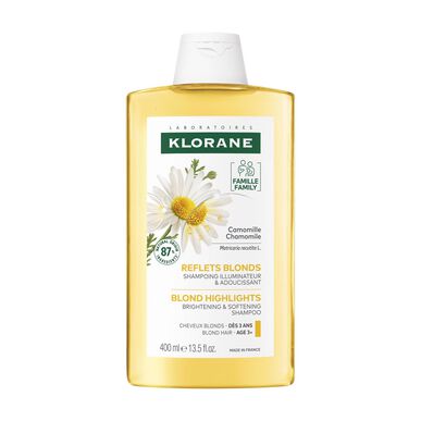 Klorane Chamomile Brightening Blonde Hair Shampoo, Kamomillashampoo kultaisiin raitoihin, vaaleille hiuksille