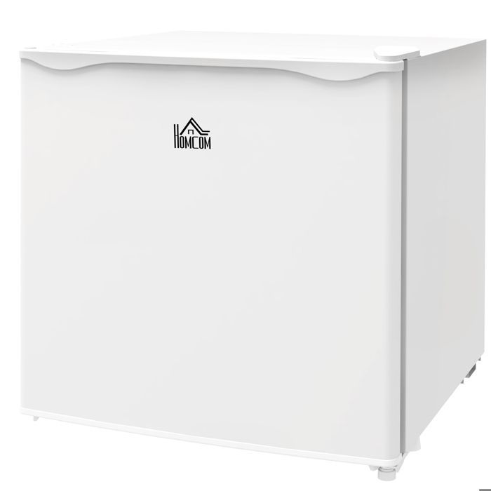 Mini-Gefrierschrank mit einstellbarer Temperatur von -14 bis -24 °C, kompaktes 35-Liter-Vollvolumen, herausnehmbarer Einlegeboden, Türanschlag wechselbar, Energieeffizienzklasse E, weiß