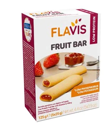 FLAVIS MEVALIA Mevalia Flavis Fruitreep Aardbei Eiwitrepen 125 g