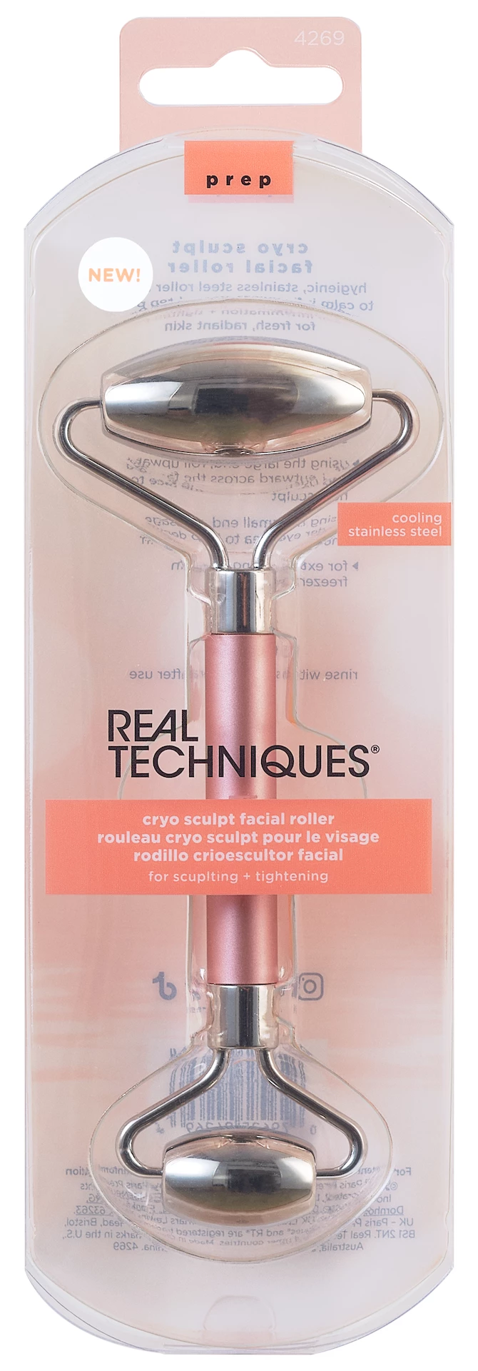 Cryo Sculpt arcroller világos barackszínű - Real Techniques
