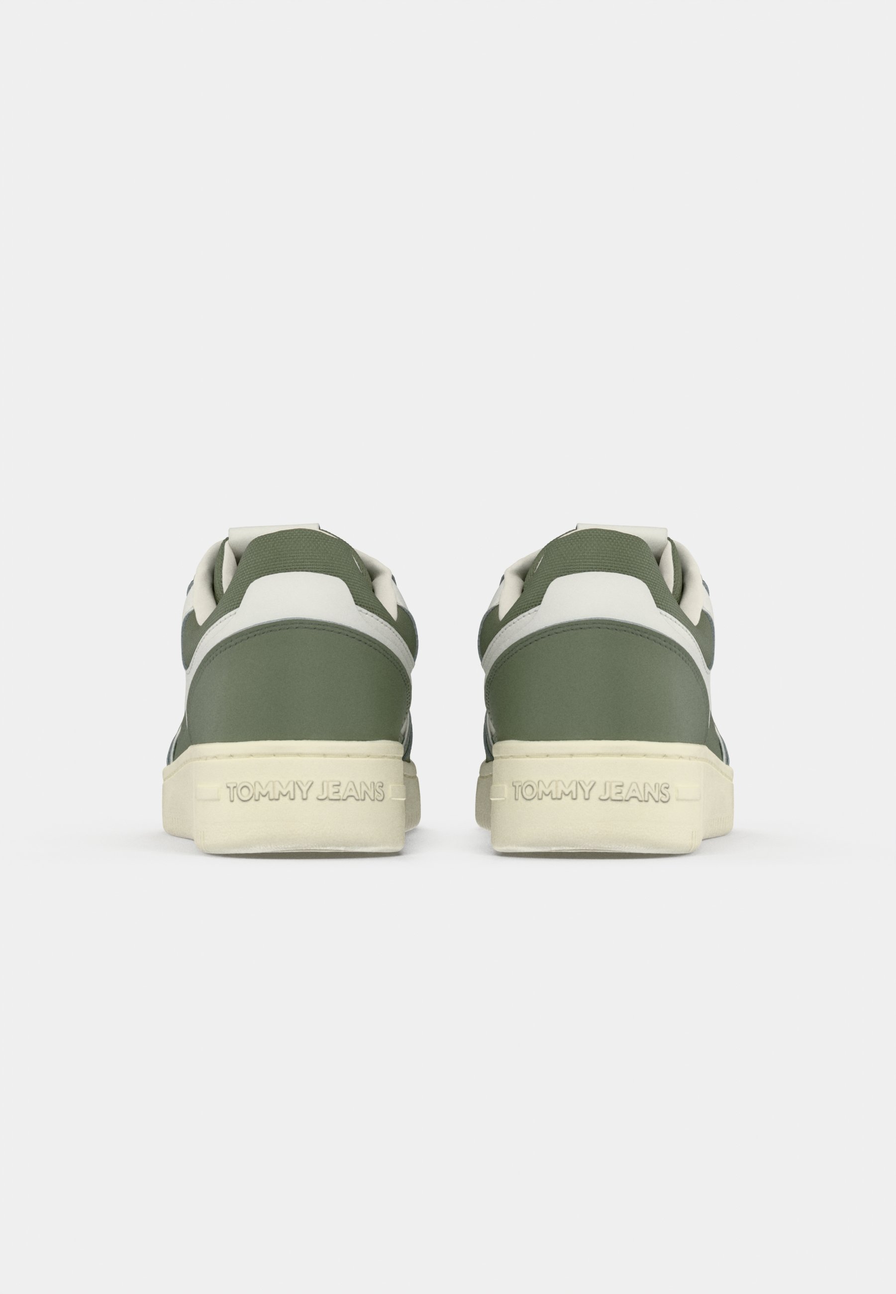 Tommy Jeans RETRO BASKET - Tenisice - ecru/aruba zelena