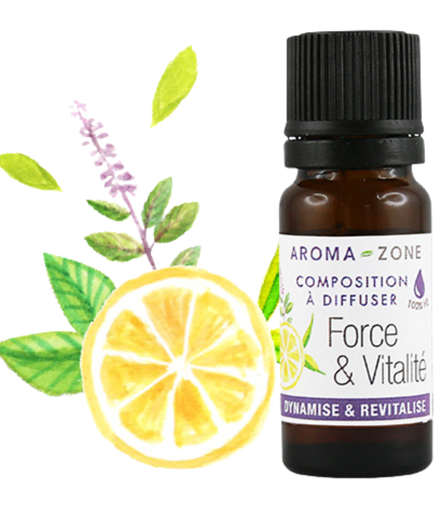 Composition huiles essentielles pour diffuseur Force & Vitalité 10ml