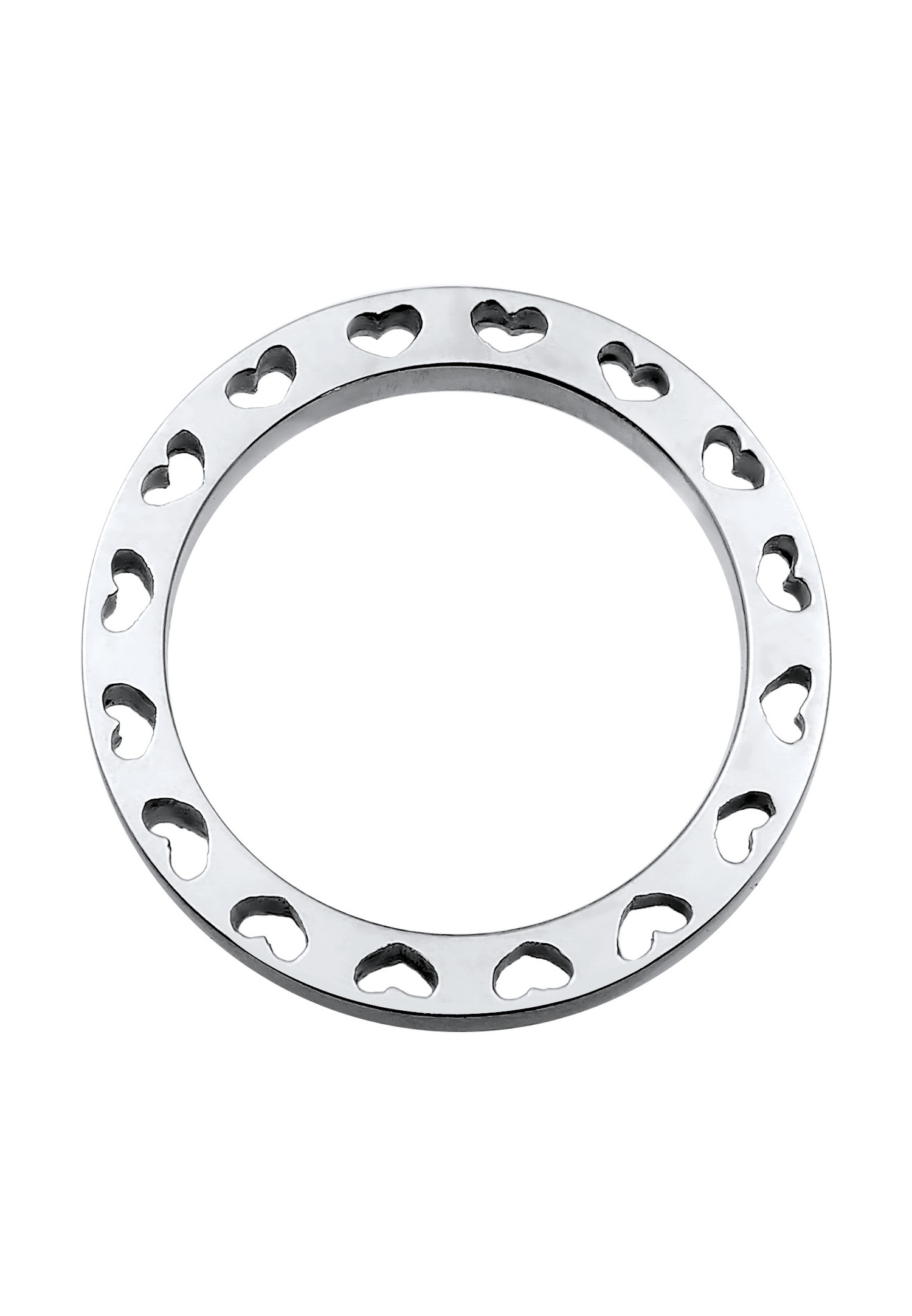 Elli Coeur Cut-Out Élégant Bague Femme - Argent (925/1000)