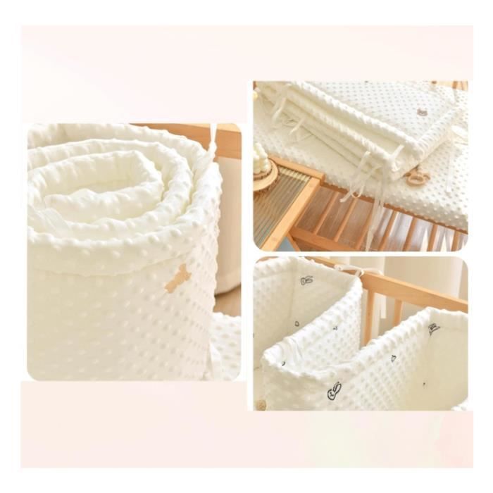 Atmungsaktiver, weicher Babybett-Nestchen (60 x 120 cm), einfach zu montieren, Babybett-Nestchen für Jungen (150 x 28 cm)