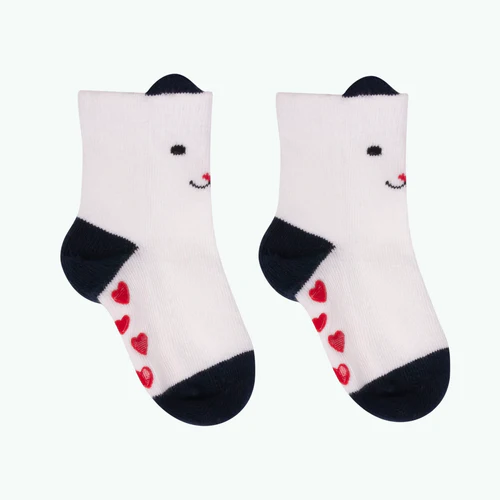Cabaia Sokjes met hartjesmotief - Pakket witte babysokjes