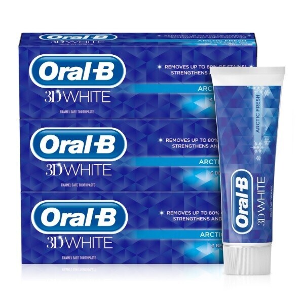 Kit de pasta de dente Oral-B 3DW Arctic Fresh para 3 meses