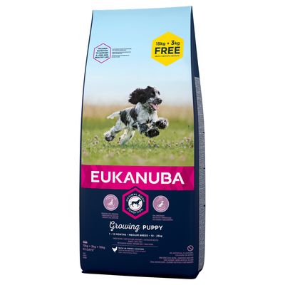 18 kg suchého krmiva pro psy Eukanuba - 15 kg + 3 kg zdarma!*