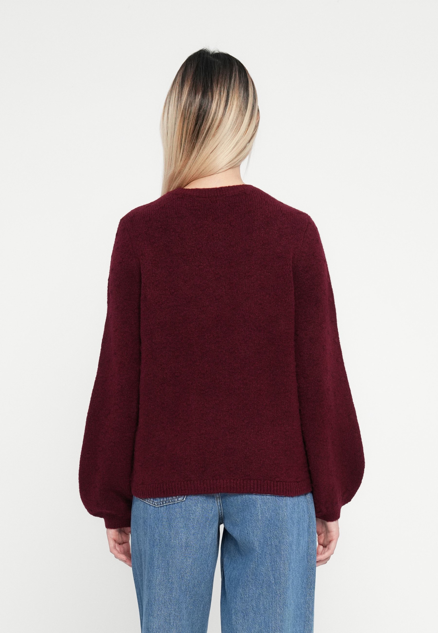 VILA VIKARAM O NECK PULLOVER - Gilet - burgundy