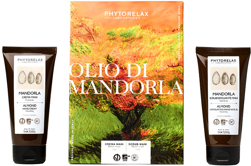 Conjunto de presente para mãos de amêndoa da Phytorelax Laboratories