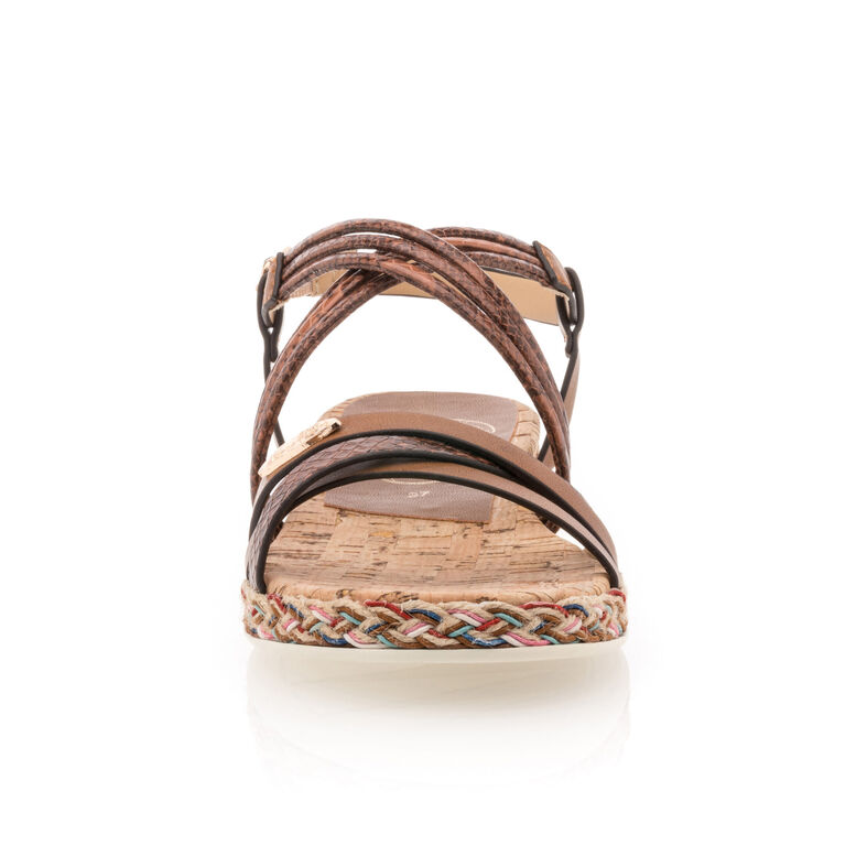 Braune Damensandalen / Zehenfreie Schuhe
