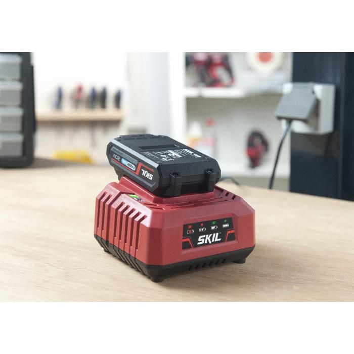 Chargeur - SKIL - 20V Max (18 V) - recharge 2,5Ah en 75 min - recharge 4,0Ah en 2 h - 3122 AA