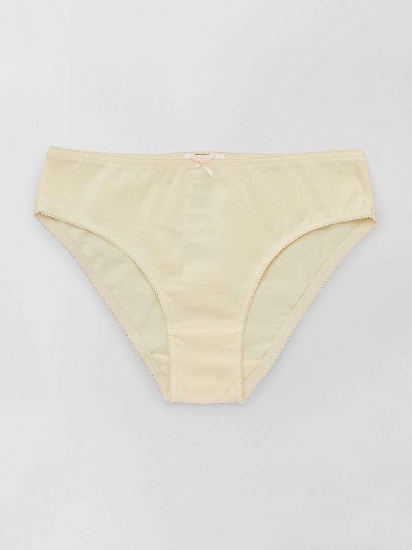 Jersey slips met strikpatroon - Set van 4 - Blauw