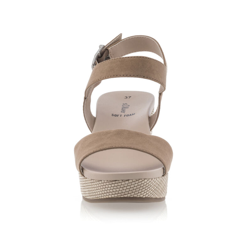 Braune Damensandalen / Zehenfreie Schuhe