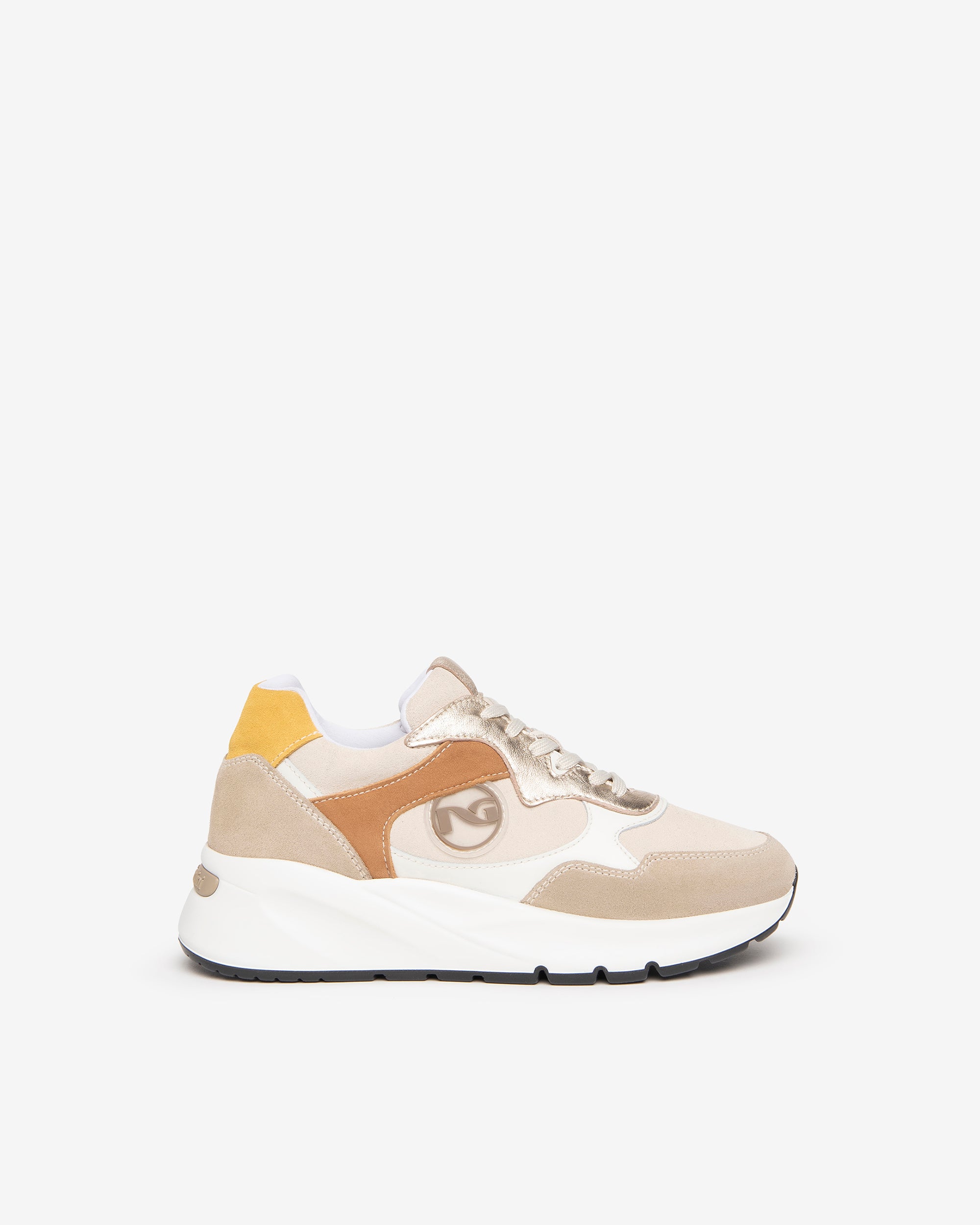  Damen-Sneaker aus Leder und Wildleder
