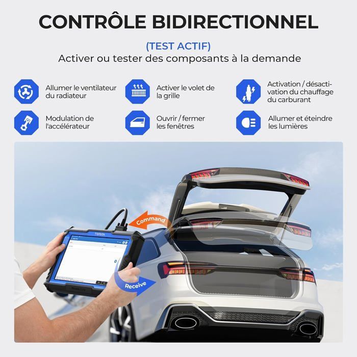 TOPDON Phoenix XLink Ferramenta de diagnóstico automotivo multimarcas, codificação de ECU, mapeamento de topologia, mais de 41 serviços