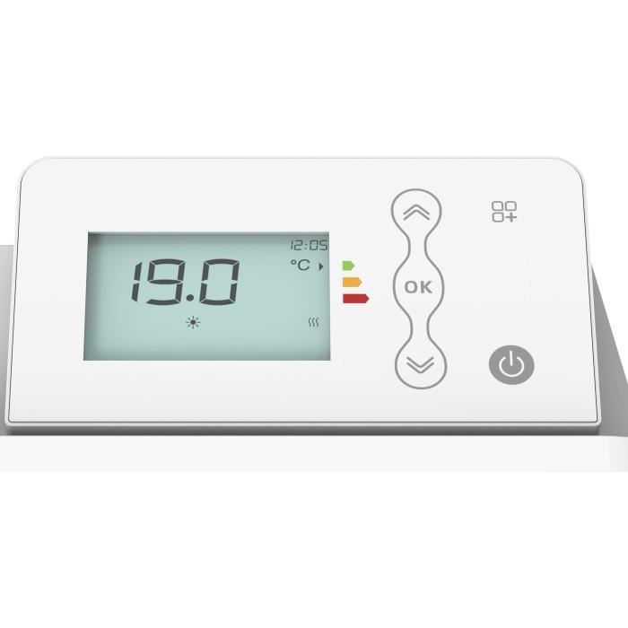 Termoconvettore elettrico a parete - 1500W - WARM TECH - 230V - Fino a 40m³ - Bianco