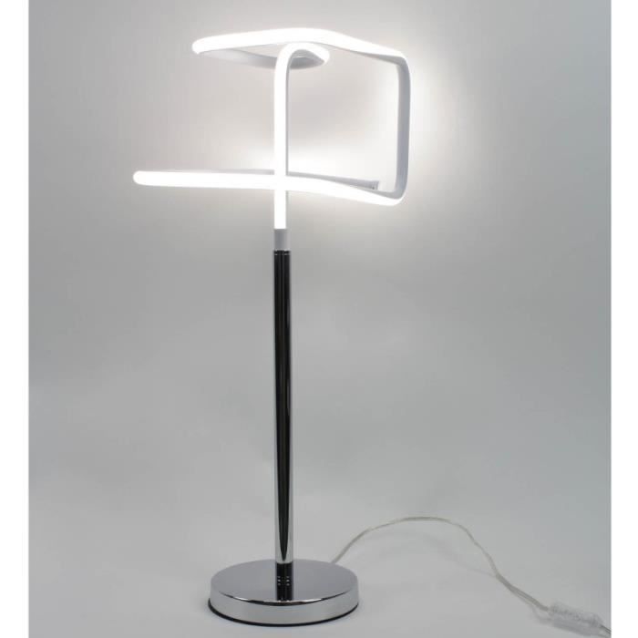Lampada da tavolo a LED angolare originale - Illuminazione dinamica bianca fredda - Classe energetica A++ - QUADRATA