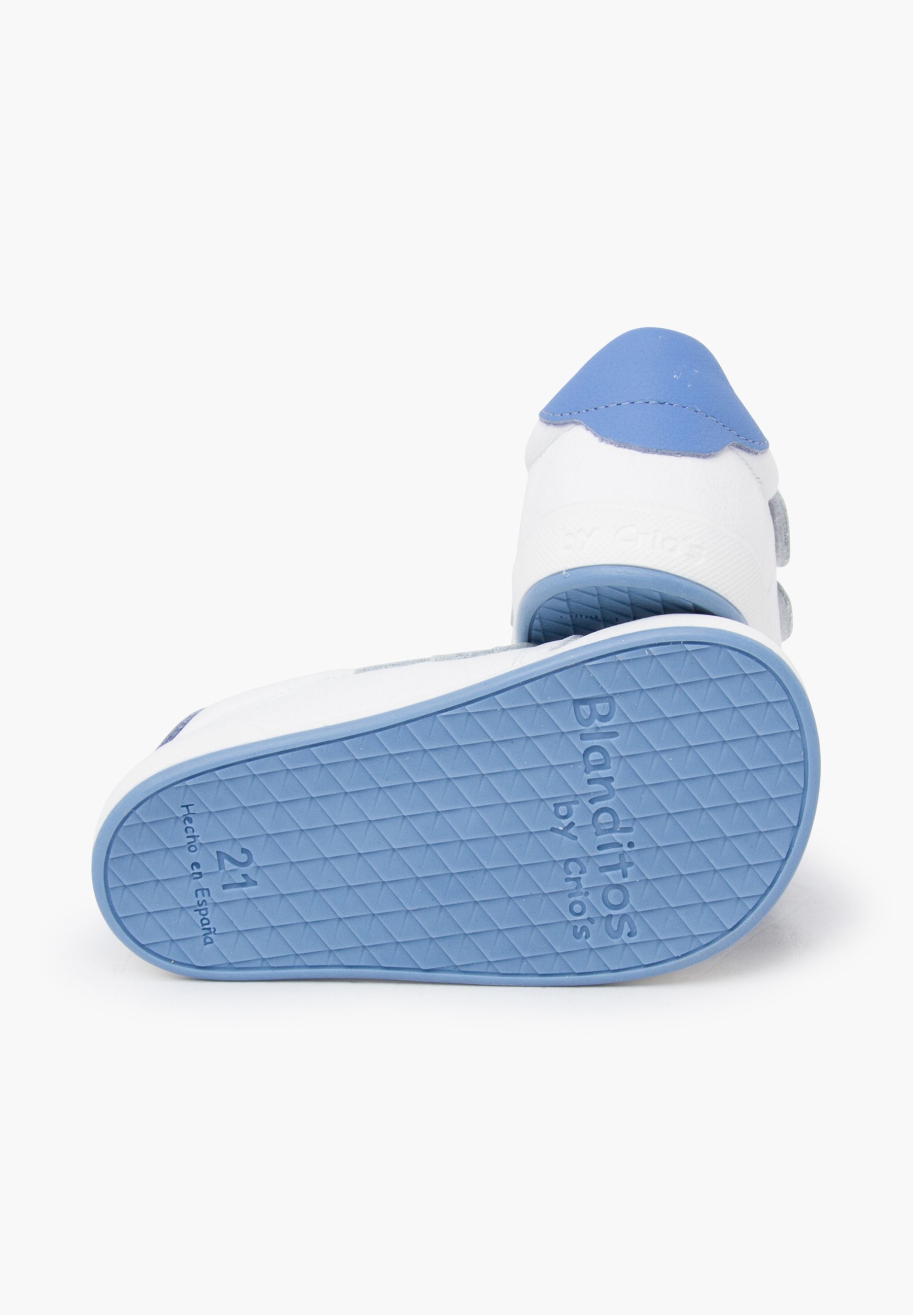 Pisamonas Babyschuhe - weiß/blau