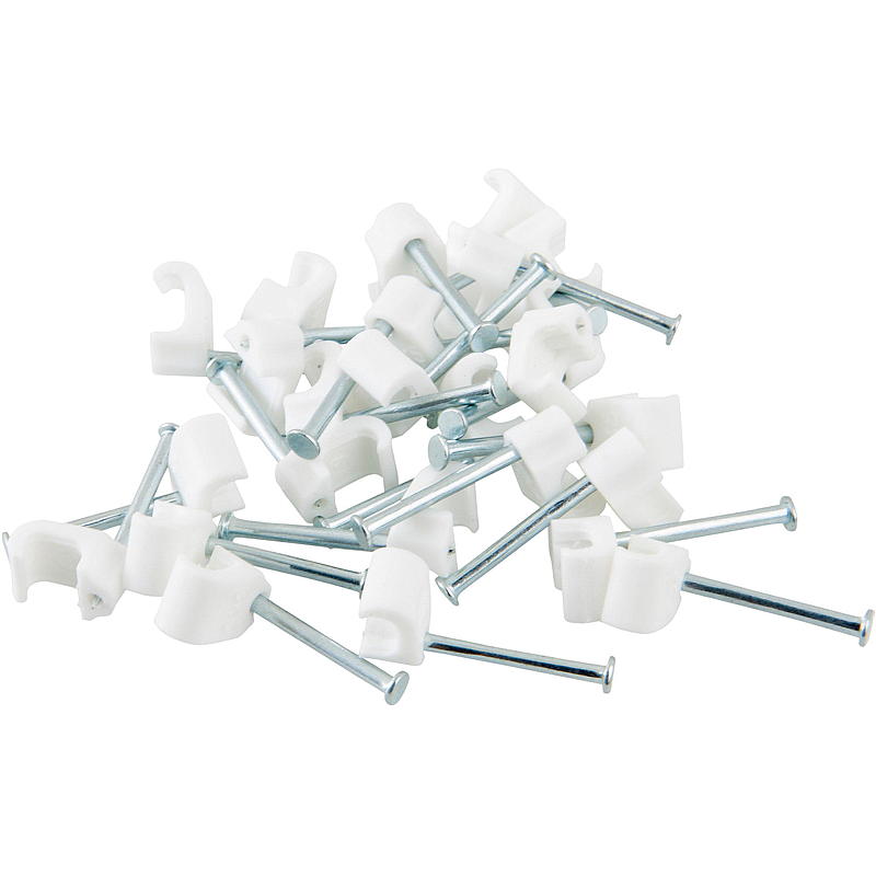 Egant kabelklemmen, 25 stuks, 3x5 mm, wit