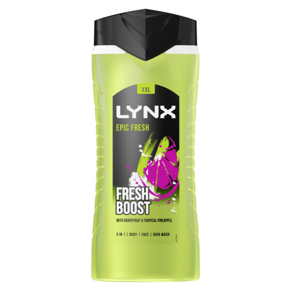 Gel de ducha Lynx Epic Fresh 500 ml | Para hombre | Superdrug