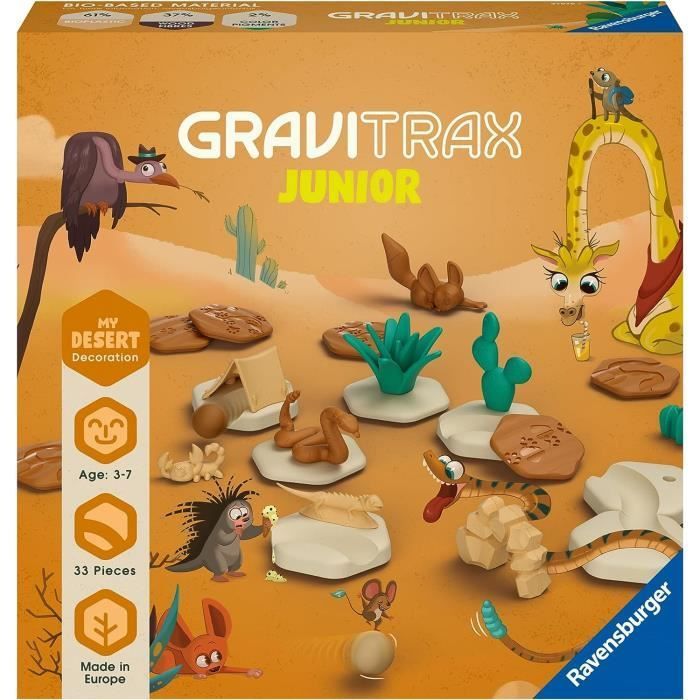 Gravitrax Junior - My Desert 33-Piece Expansion Set - Marble Run - Creative Construction Game - Ravensburger - Ages 3+